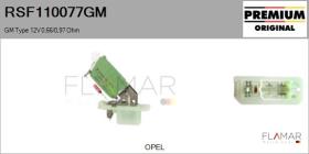 GM RSF110077GM - RESISTENCIAS VENTILADOR CALEFACCION