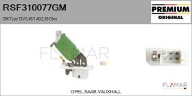 GM RSF310077GM - RESISTENCIAS VENTILADOR CALEFACCION