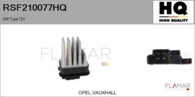 HQ RSF210077HQ - RESISTENCIAS VENTILADOR CALEFACCION