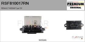 RENAULT NISSAN RSF810017RN - RESISTENCIAS VENTILADOR CALEFACCION