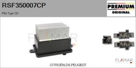 PSA RSF350007CP - RESISTENCIA VENTILADOR CALEFACCION