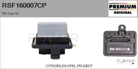 PSA RSF160007CP - Resistencia Ventilador Calefacción