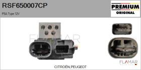 PSA RSF650007CP - Resitencia, ventilador habitáculo