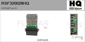 HQ RSF320028HQ - Resitencia, ventilador habitáculo CHRYSLER Type 12V