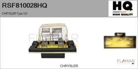 HQ RSF810028HQ - Resitencia, ventilador habitáculo CHRYSLER Type 12V