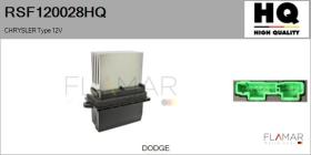 HQ RSF120028HQ - Resitencia, ventilador habitáculo CHRYSLER Type 12V