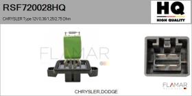 HQ RSF720028HQ - Resitencia, ventilador habitáculo CHRYSLER Type 12V 0,36/1,