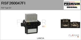 FIAT RSF260047FI - Resitencia, ventilador habitáculo FIAT Type 12V