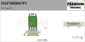 FIAT RSF060047FI - Resitencia, ventilador habitáculo FIAT Type 12V