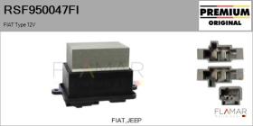 FIAT RSF950047FI - Resitencia, ventilador habitáculo FIAT Type 12V