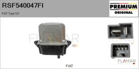 FIAT RSF540047FI - Resitencia, ventilador habitáculo FIAT Type 12V