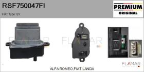 FIAT RSF750047FI - Resitencia, ventilador habitáculo FIAT Type 12V