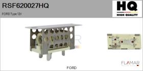 HQ RSF620027HQ - Resitencia, ventilador habitáculo FORD Type 12V