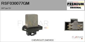 GM RSF030077GM - Resitencia, ventilador habitáculo GM Type 12V