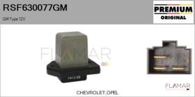 GM RSF630077GM - Resitencia, ventilador habitáculo GM Type 12V