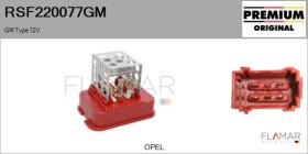 GM RSF220077GM - Resitencia, ventilador habitáculo GM Type 12V