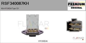 HYUNDAI-KIA RSF340087KH - Resitencia, ventilador habitáculo HYUNDAI Type 12V