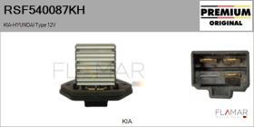 HYUNDAI-KIA RSF540087KH - Resitencia, ventilador habitáculo HYUNDAI Type 12V