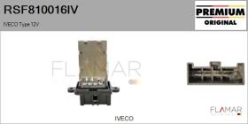 IVECO RSF810016IV - Resitencia, ventilador habitáculo IVECO Type 12V
