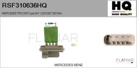 HQ RSF310636HQ - Resitencia, ventilador habitáculo MERCEDES TRUCKS Type 24V