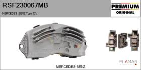 MERCEDES BENZ RSF230067MB - Resitencia, ventilador habitáculo MERCEDES Type 12V
