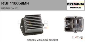MITSUBISHI RSF110058MR - Resitencia, ventilador habitáculo MITSUBISHI Type 12V