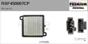 PSA RSF450007CP - Resitencia, ventilador habitáculo PSA Type 12V