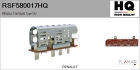 HQ RSF580017HQ - Resitencia, ventilador habitáculo RENAULT Type 12V