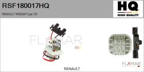 HQ RSF180017HQ - Resitencia, ventilador habitáculo RENAULT Type 12V