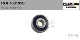 SKF ROF450185SF - RODAM. NUEVO ORIG. FAG Type 17mm 52mm 17mm