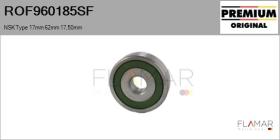 SKF ROF960185SF - RODAM. NUEVO ORIG. NSK Type 17,50mm