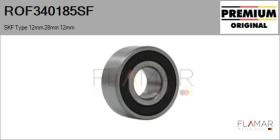 SKF ROF340185SF - RODAM. NUEVO ORIG. SKF Type 12mm 28mm 12mm