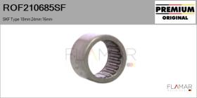 SKF ROF210685SF - RODAM. NUEVO ORIG. SKF Type 18,00mm 24,00mm 16,00mm