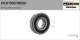 SKF ROF050185SF - RODAM. NUEVO ORIG. SKF Type 30mm 72mm 19mm