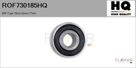 HQ ROF730185HQ - RODAM. NUEVO SKF Type 15mm 42mm 17mm