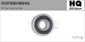 HQ ROF830185HQ - RODAM. NUEVO SKF Type 17mm 47mm 19mm