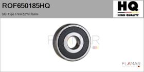 HQ ROF650185HQ - RODAM. NUEVO SKF Type 17mm 52mm 16mm