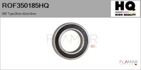HQ ROF350185HQ - RODAM. NUEVO SKF Type 25mm 42mm 9mm