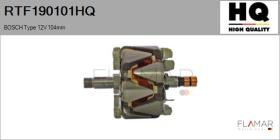 HQ RTF190101HQ - Rotor, alternador BOSCH Type 12V 104mm