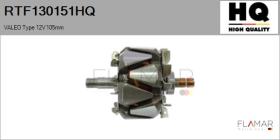 HQ RTF130151HQ - Rotor, alternador VALEO Type 12V 105mm