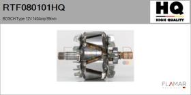 HQ RTF080101HQ - ROTOR NUEVO BOSCH Type 12V 140Amp 99,00mm