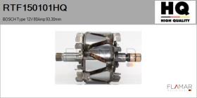 HQ RTF150101HQ - ROTOR NUEVO BOSCH Type 12V 80Amp 93,30mm