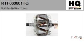 HQ RTF660601HQ - ROTOR NUEVO BOSCH Type 24V 90Amp 111,20mm