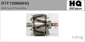 HQ RTF120004HQ - ROTOR NUEVO DENSO Type 12V 70Amp 91,80mm
