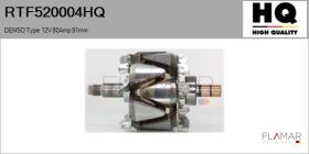 HQ RTF520004HQ - ROTOR NUEVO DENSO Type 12V 80Amp 91,00mm