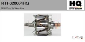 HQ RTF620004HQ - ROTOR NUEVO DENSO Type 12V 90Amp 91,00mm
