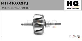 HQ RTF410602HQ - ROTOR NUEVO HITACHI Type 24V 35Amp 16G 103,30mm