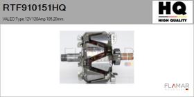 HQ RTF910151HQ - ROTOR NUEVO VALEO Type 12V 120Amp 105,20mm