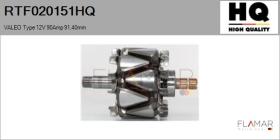HQ RTF020151HQ - ROTOR NUEVO VALEO Type 12V 90Amp 91,40mm