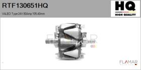 HQ RTF130651HQ - ROTOR NUEVO VALEO Type 24V 80Amp 105,40mm